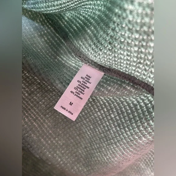 Flowy Acid Washed Waffle Knit Boho Button Up - Picture 4 of 5